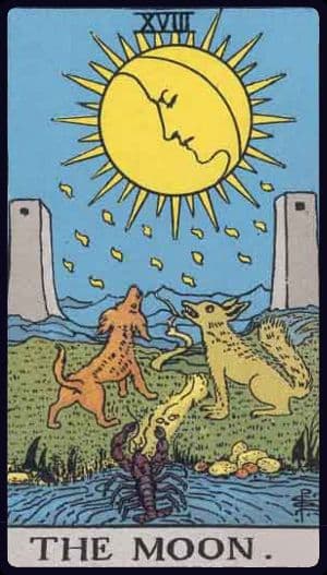 The Moon Tarot Card